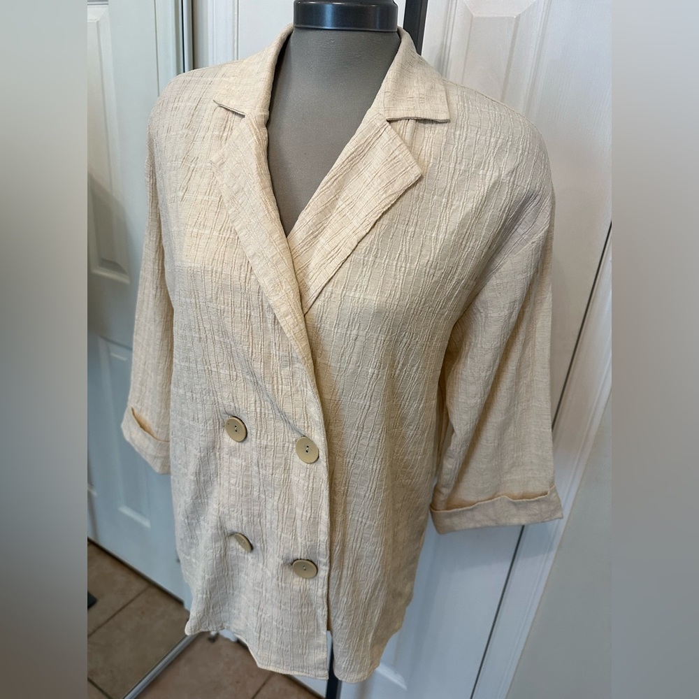 BNWT ZARA WRINKLED LOOK BLAZER SIZE XS